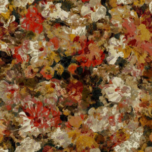 orange botanical velvet-chenille fabric from Art of the Loom