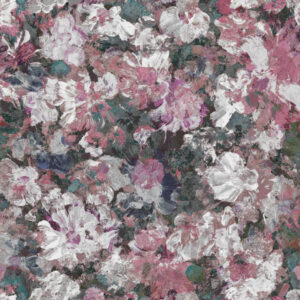 pink botanical velvet-chenille fabric from Art of the Loom