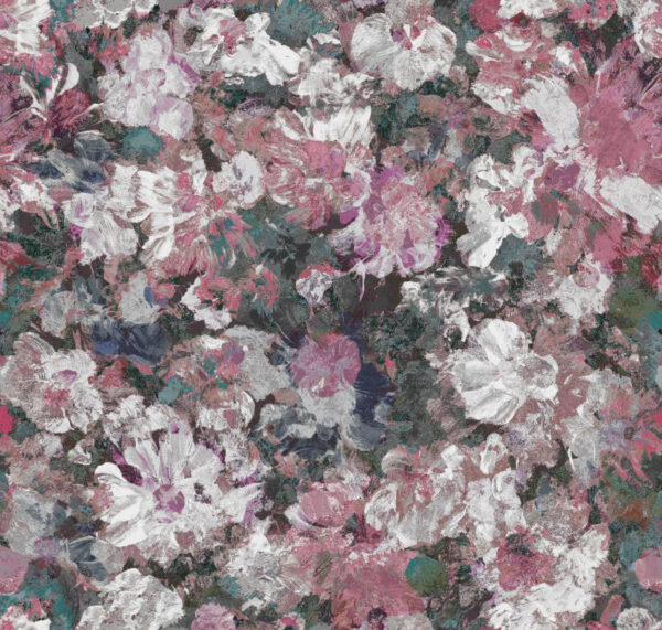 pink botanical velvet-chenille fabric from Art of the Loom