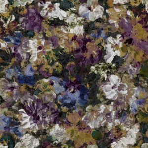 purple botanical velvet-chenille fabric from Art of the Loom