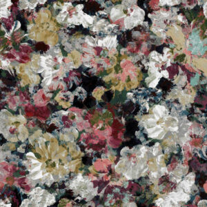 pink botanical velvet-chenille fabric from Art of the Loom