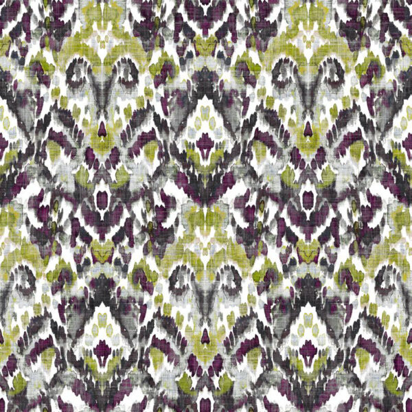 Rouen Fabric - Spring by pink contemporary velvet-chenille fabric from Art of the Loom