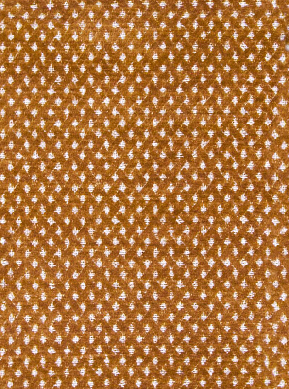 Quaker Lattice Fabric - 7 by orange spotted velvet-chenille fabric from Art of the Loom