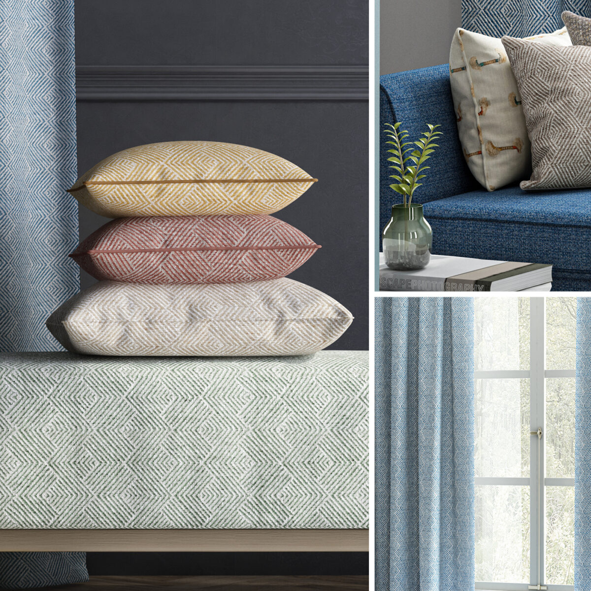 Porto Fabric - Blue from