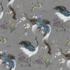 blue animal silk-satin fabric from Art of the Loom