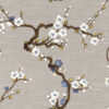 neutral botanical silk-satin fabric from Art of the Loom