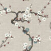 neutral botanical silk-satin fabric from Art of the Loom