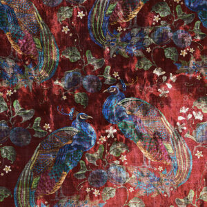 red animal velvet-chenille fabric from Art of the Loom