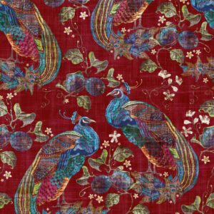 red animal velvet-chenille fabric from Art of the Loom