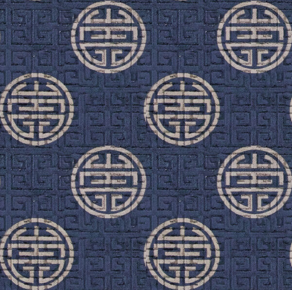 Caifu Fabric - 1 by blue misc silk-satin fabric from Art of the Loom