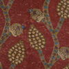 red botanical silk-satin fabric from Art of the Loom