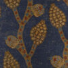 blue botanical silk-satin fabric from Art of the Loom