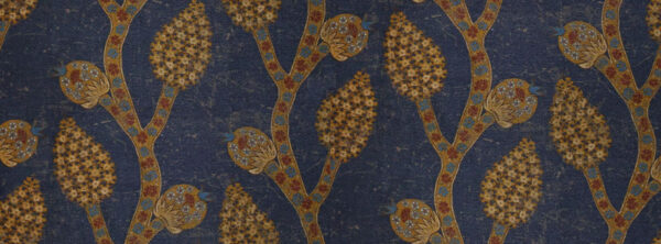 Constantinople Fabric - 2 by blue botanical silk-satin fabric from Art of the Loom