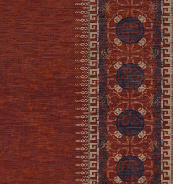 Han Fabric - 1 by red traditional silk-satin fabric from Art of the Loom