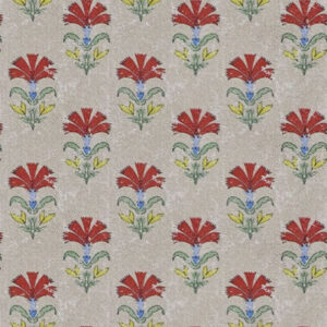 neutral botanical silk-satin fabric from Art of the Loom