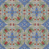 blue botanical silk-satin fabric from Art of the Loom