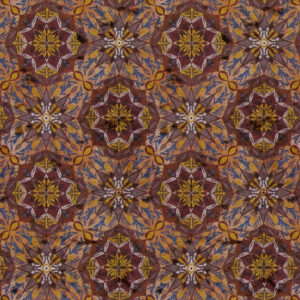 orange geometric silk-satin fabric from Art of the Loom