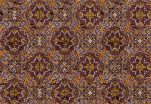 orange geometric silk-satin fabric from Art of the Loom
