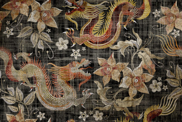 multicolour misc silk-satin fabric from Art of the Loom