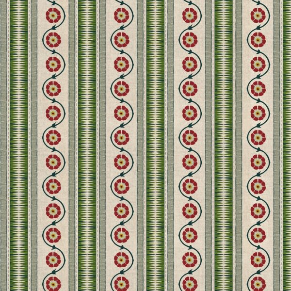 green striped printed fabric from Chess