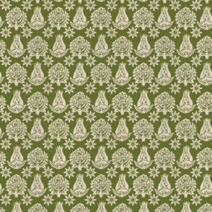 green botanical printed fabric from Chess