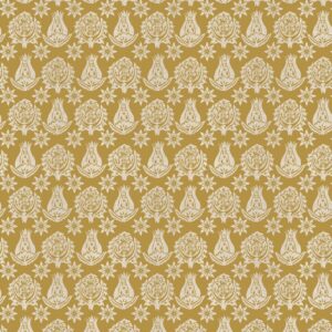 yellow botanical printed fabric from Chess
