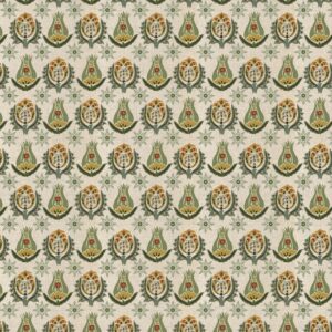 green botanical printed fabric from Chess