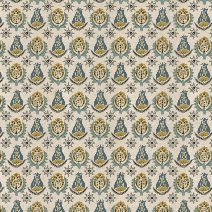 Talia Fabric - Mineral / Ochre swatch