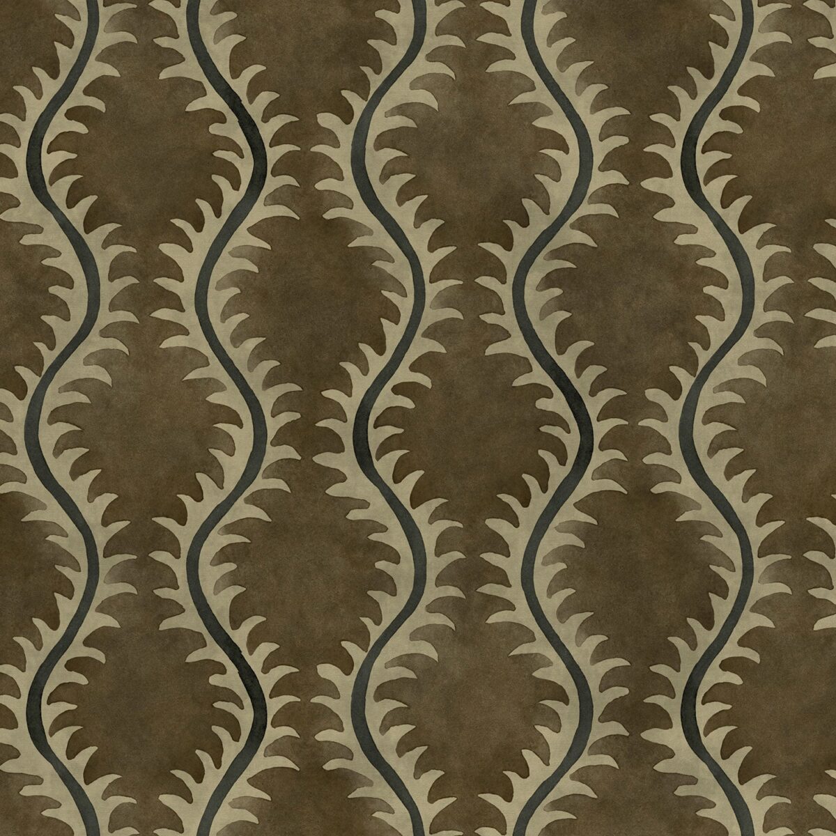 Helter Skelter Fabric - Cobbles by brown contemporary velvet-chenille fabric from Linwood Fabrics