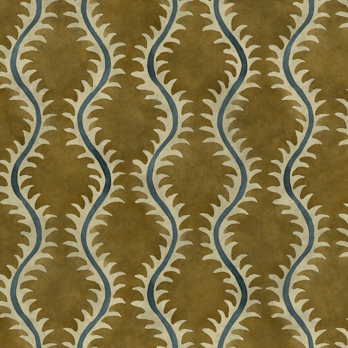 Helter Skelter Fabric - Lichen by brown contemporary velvet-chenille fabric from Linwood Fabrics
