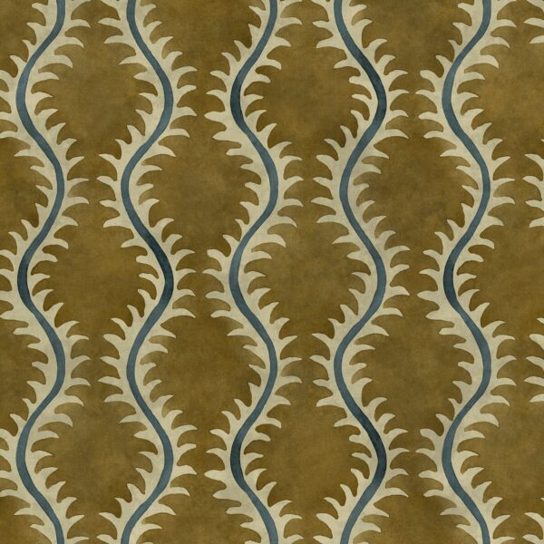 Helter Skelter Fabric - Lichen by brown contemporary velvet-chenille fabric from Linwood Fabrics