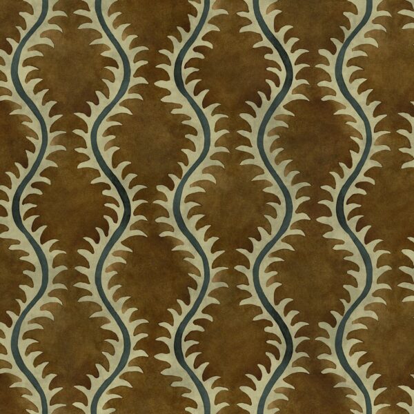brown contemporary velvet-chenille fabric from Linwood Fabrics