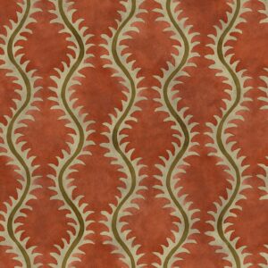 red contemporary velvet-chenille fabric from Linwood Fabrics