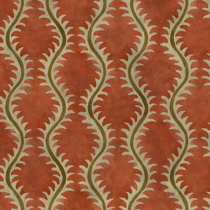 Helter Skelter Fabric - Coral swatch
