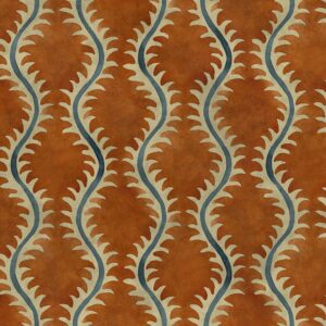 orange contemporary velvet-chenille fabric from Linwood Fabrics