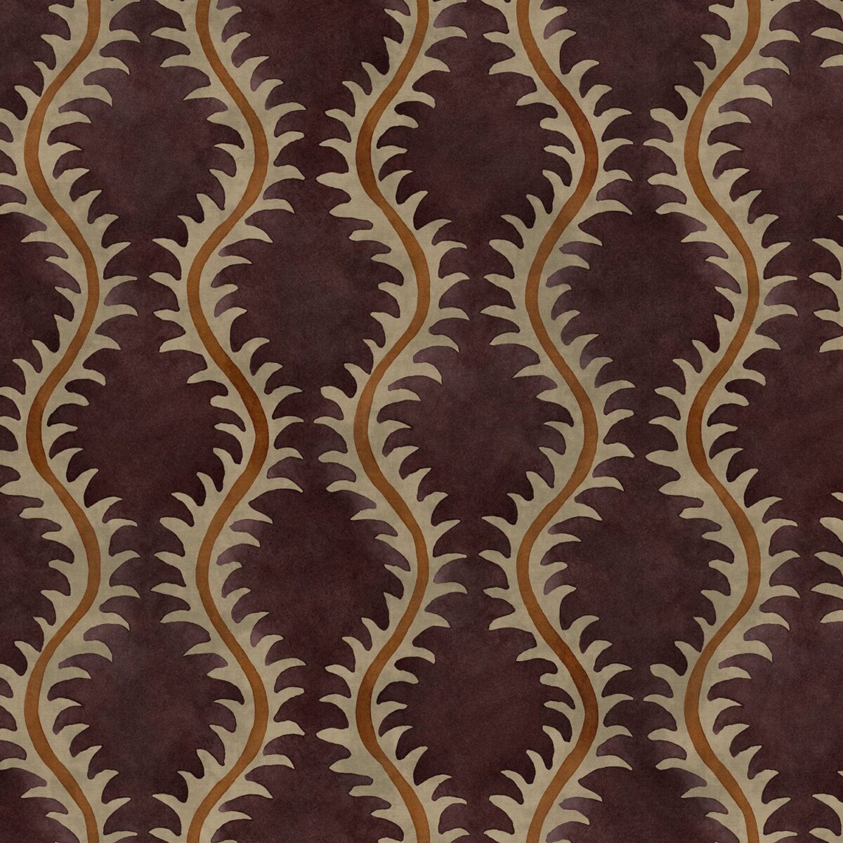 purple contemporary velvet-chenille fabric from Linwood Fabrics