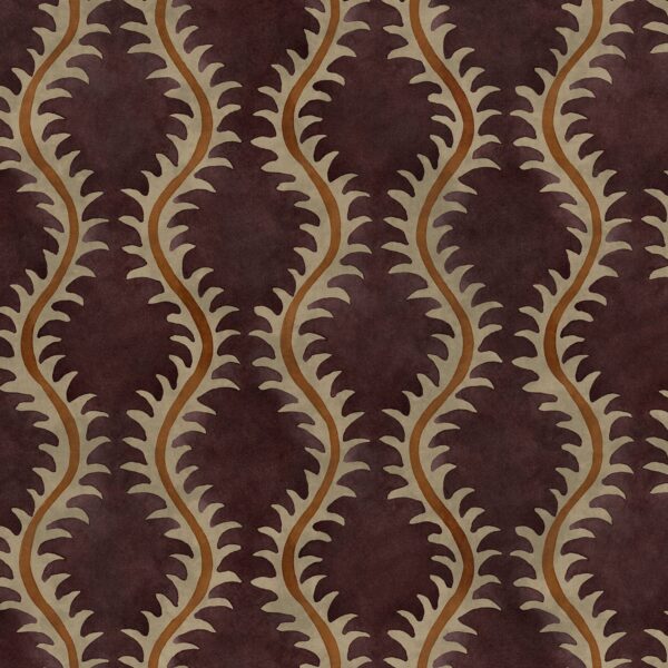 Helter Skelter Fabric - Grape by purple contemporary velvet-chenille fabric from Linwood Fabrics