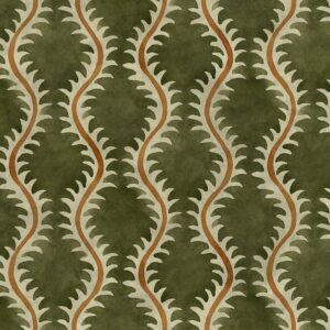 green contemporary velvet-chenille fabric from Linwood Fabrics