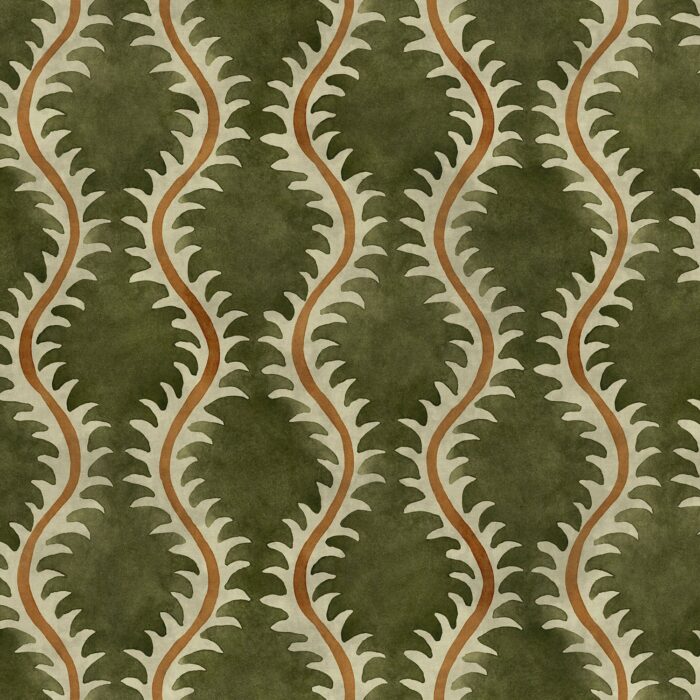 Helter Skelter Fabric - Moss swatch
