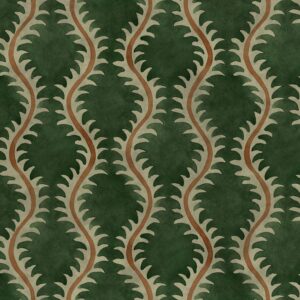 green contemporary velvet-chenille fabric from Linwood Fabrics