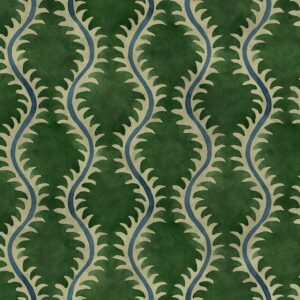 green contemporary velvet-chenille fabric from Linwood Fabrics