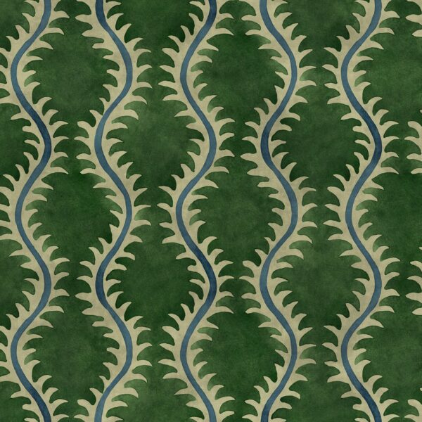 green contemporary velvet-chenille fabric from Linwood Fabrics