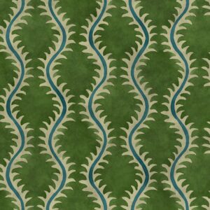 green contemporary velvet-chenille fabric from Linwood Fabrics