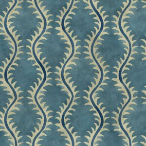 blue contemporary velvet-chenille fabric from Linwood Fabrics