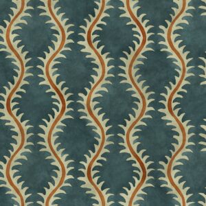 blue contemporary velvet-chenille fabric from Linwood Fabrics