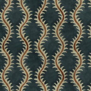 blue contemporary velvet-chenille fabric from Linwood Fabrics