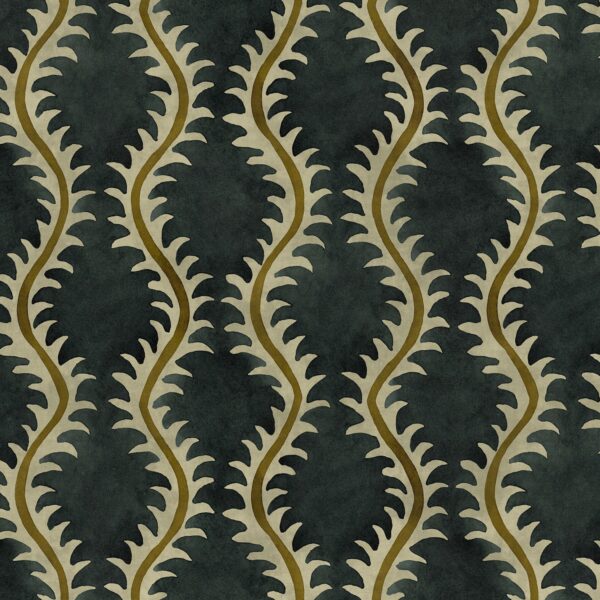 blue contemporary velvet-chenille fabric from Linwood Fabrics