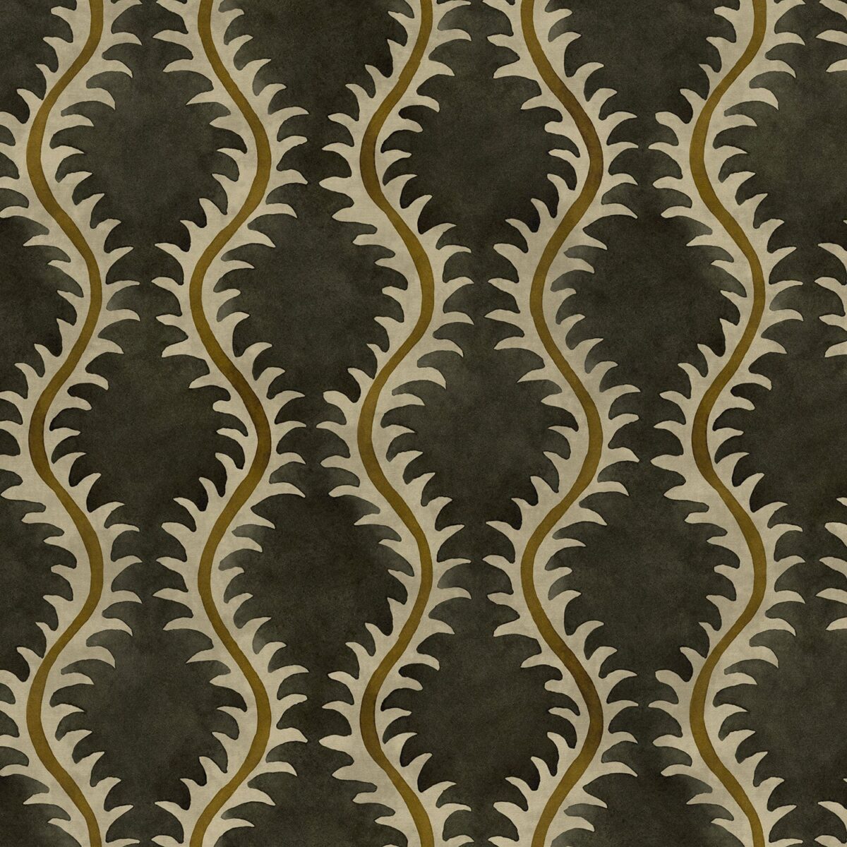 black-grey contemporary velvet-chenille fabric from Linwood Fabrics