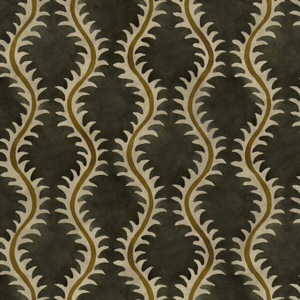 Helter Skelter Fabric - Coal by black-grey contemporary velvet-chenille fabric from Linwood Fabrics