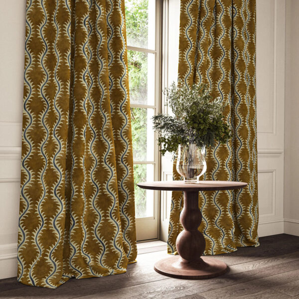 Helter Skelter Fabric - Turmeric from